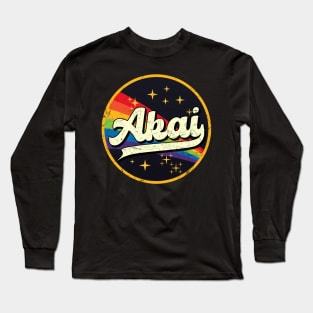 Akai // Rainbow In Space Vintage Grunge-Style Long Sleeve T-Shirt